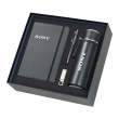 4 in 1 Gift Set (Vacuum Flask + Metal Pen + Notebook + USB)