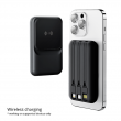 AIRCHARGE Wireless Power Bank with Fast Charge and Build-in Cables 